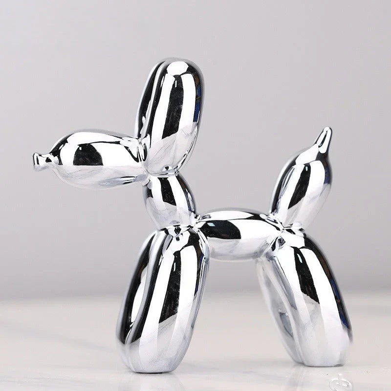 Metallic Balloon Dog Sculpture