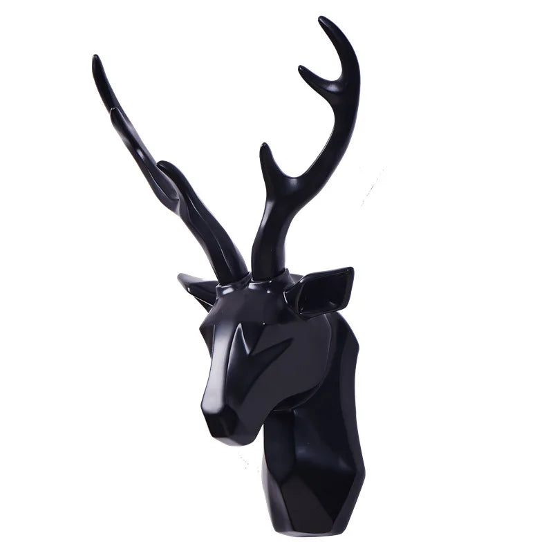 3D Gold Deer Head Wall Art