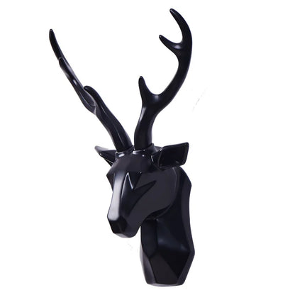 3D Gold Deer Head Wall Art