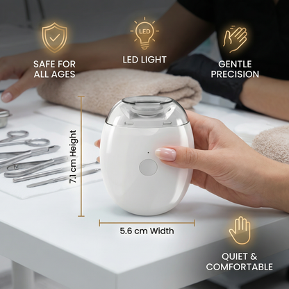 Electric Nail Trimmer with LED Light – Safe & Gentle for the Whole Family